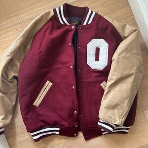 Men’s Oklahoma Sooners Varsity Leather Lettermen’s Jacket